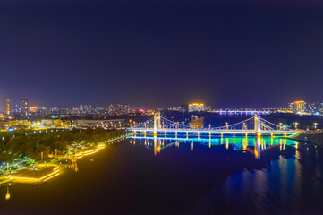 Night view of Taizi River, Liaoyang, Liaoning province