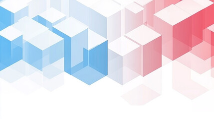 Fototapeta premium Geometric Abstract Art with 3D Colorful Cubes and Gradients