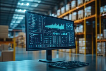 Modern Data Analysis Dashboard on Monitor