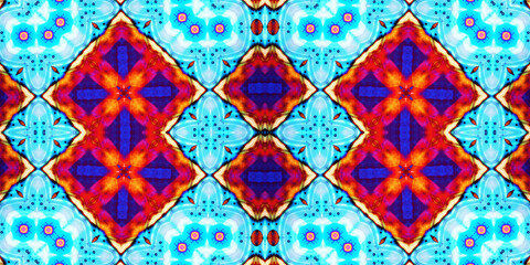 Seamless kaleidoscope pattern. The texture of the woven pattern. Endless pattern