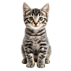 Obraz premium Cute tabby kitten sits
