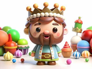 Obraz premium Lively Reyes Magos Festive Carnival Scene with Glossy Background, Vibrant Carnival Elements, and Copy Space for Carnival-Themed Advertisements and Magazine Covers - Photo Stock Concept