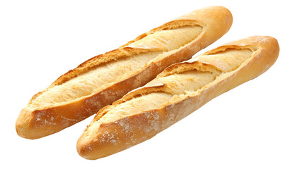 baguette isolated on white background 