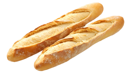 baguette isolated on white background