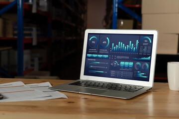 Business data dashboard provide business intelligence analytic for marketing strategy planning snugly with big data set to analyze customer demands and foreseeing business future