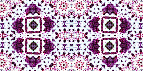 Seamless kaleidoscope pattern. The texture of the woven pattern. Endless pattern