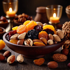 Snacks - Gesunde Mischung aus N&uuml;ssen und Trockenobst