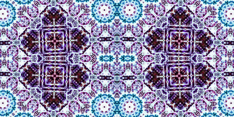 Seamless kaleidoscope pattern. The texture of the woven pattern. Endless pattern