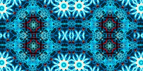 Seamless kaleidoscope pattern. The texture of the woven pattern. Endless pattern