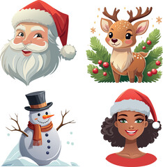 Christmas vector illustrations collection