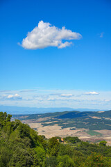 Obraz premium Scenic landscape from Volterra medieval town of Toscana, Italy, Europe 