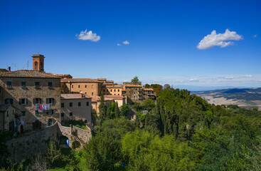 Obraz premium Scenic landscape from Volterra medieval town of Toscana, Italy, Europe 