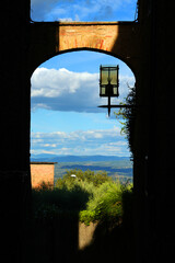 Obraz premium Architectural detail of of San Gimignano medieval town of Toscana, Italy, Europe 