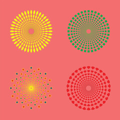 Groovy daisy flowers set. Flat black icons. Simple flower silhouette. Retro vintage style, hand drawn decorative elements.
Black and White Vector Flower Petals Star Shape Design Element Vector