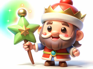 Naklejka premium Reyes Magos Vector Image Glowing Star Icon Concept Soaring Upwards Symbolizing Guidance Magic Ideal for Infographics Adobe Stock Photo Design Creative Elements