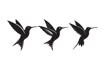 Hummingbird Silhouette vector illustration, Hummingbird Silhouette,  Hummingbird Silhouette PNG