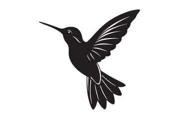 Hummingbird Silhouette vector illustration, Hummingbird Silhouette,  Hummingbird Silhouette PNG
