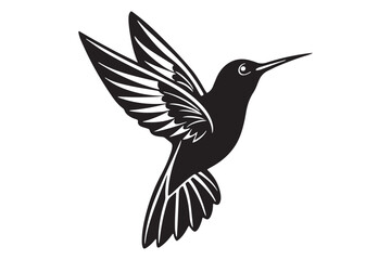 Hummingbird Silhouette vector illustration, Hummingbird Silhouette,  Hummingbird Silhouette PNG