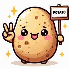 cute potato illustration