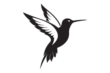 Hummingbird Silhouette vector illustration, Hummingbird Silhouette,  Hummingbird Silhouette PNG