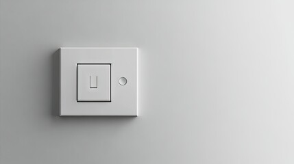Close-up of a white power plug socket on a smooth wall, showing clean lines and modern design.