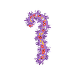 Long, hairy purple caterpillar crawls.