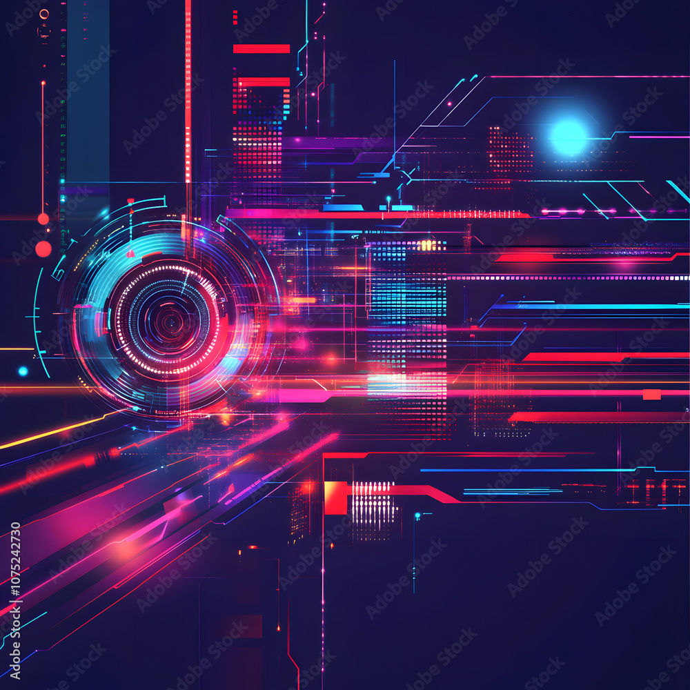 Poster A digital abstract background with glowing blue and purple connections forms the shape of an AI brain on a dark gradient, ideal for tech presentations and social network banners.