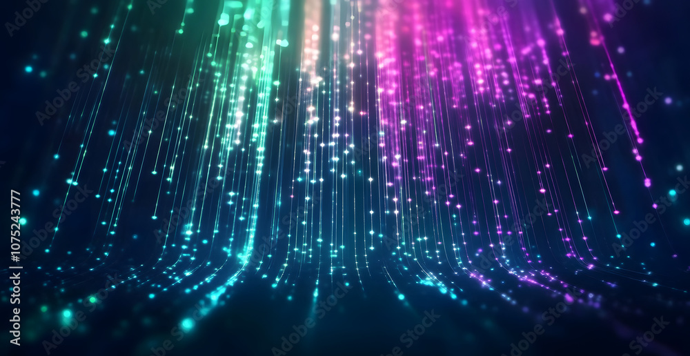 Poster A digital abstract background with glowing blue and purple connections forms the shape of an AI brain on a dark gradient, ideal for tech presentations and social network banners.