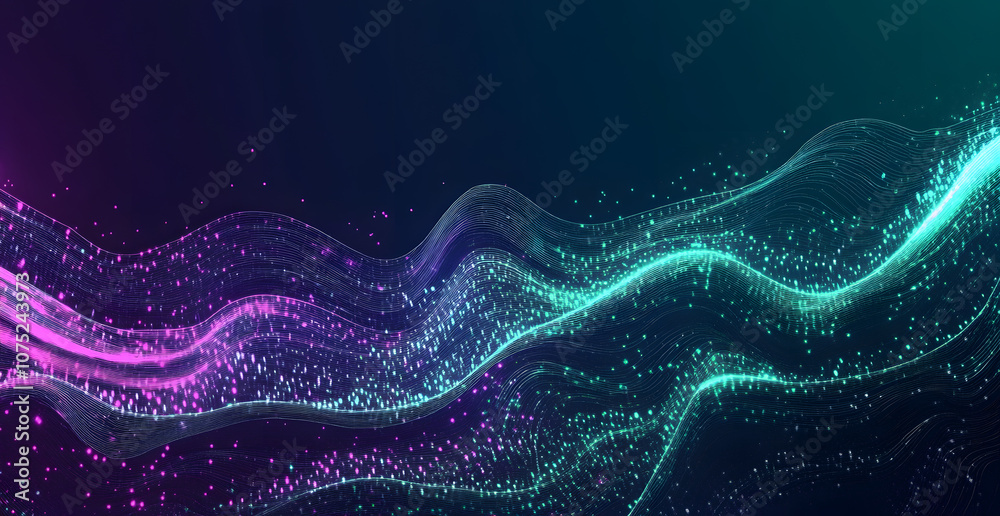 Poster A digital abstract background with glowing blue and purple connections forms the shape of an AI brain on a dark gradient, ideal for tech presentations and social network banners.