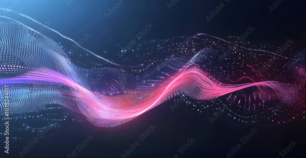 Poster A digital abstract background with glowing blue and purple connections forms the shape of an AI brain on a dark gradient, ideal for tech presentations and social network banners.