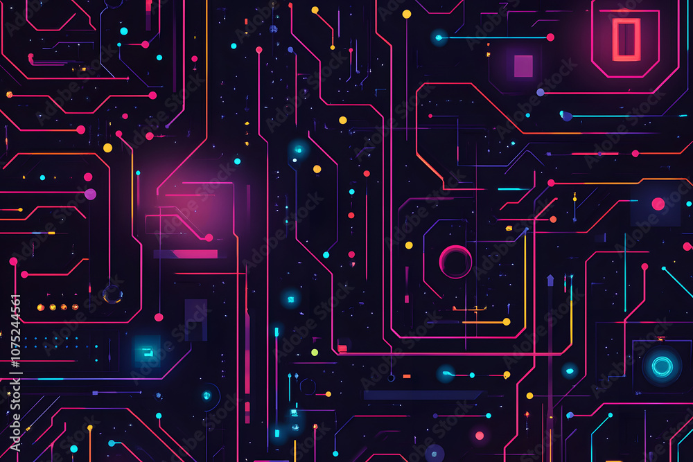 Poster A digital abstract background with glowing blue and purple connections forms the shape of an AI brain on a dark gradient, ideal for tech presentations and social network banners.