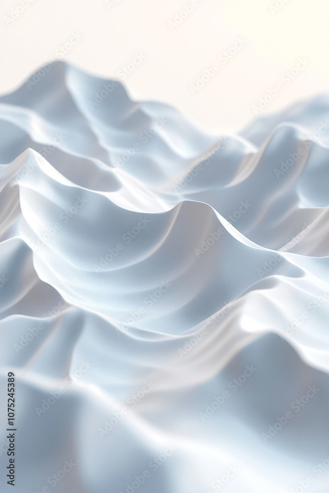 Aufkleber white fabric with soft, undulating folds, illuminated by a gentle light source