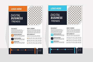 Creative corporate & Business Flyer Vector Template Design ,geometric & abstract Business Flyer editable  ector template design.
