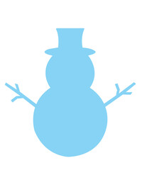 Snowman christmas winter clip art design on plain white transparent isolated background for card, shirt, hoodie, sweatshirt, apparel, card, tag, mug, icon, poster or badge