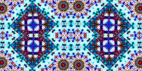 Seamless kaleidoscope pattern. The texture of the woven pattern. Endless pattern