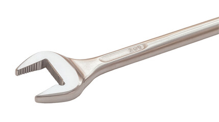 Obraz premium A silver plated wrench with a black handle