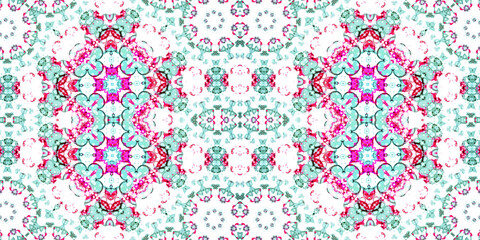 Seamless kaleidoscope pattern. The texture of the woven pattern. Endless pattern