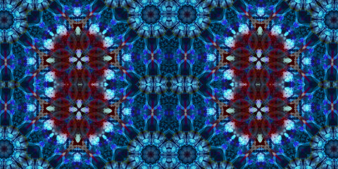 Seamless kaleidoscope pattern. The texture of the woven pattern. Endless pattern