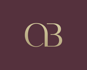 OB letter logo icon design. Classic style luxury initials monogram.