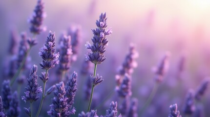 Lavender Flower Illustration Botanical Art with Soft Purple Hues