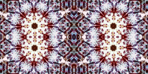Seamless kaleidoscope pattern. The texture of the woven pattern. Endless pattern