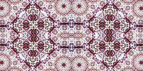 Seamless kaleidoscope pattern. The texture of the woven pattern. Endless pattern