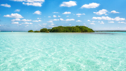 Beautiful landscape photo taken in Laguna Bacalar in Mexico