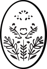 Easter egg silhouette vector EPS