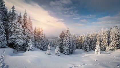 Fototapeta premium The crisp air of the snowy mountains invigorates the spirit. 