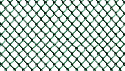 Fototapeta premium A close-up view of a green diamond-patterned chain-link fence.