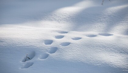 Small footprints left in the snow