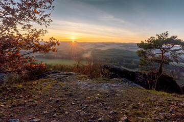 Fototapeta premium Beatifull sunset in Czech Republic
