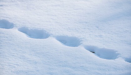 Small footprints left in the snow