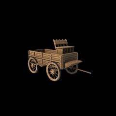 Old Wooden Cart 3D model